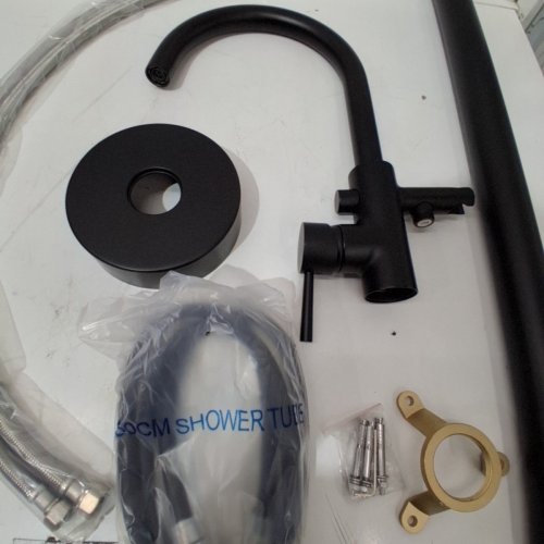 WOODBRIDGE ROUNDED FREE STANDING 4.5GPM BATHTUB FAUCET, MATTE BLACK (MODEL: F0006MB) image 3
