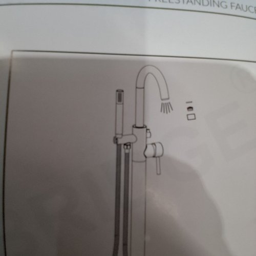 WOODBRIDGE ROUNDED FREE STANDING 4.5GPM BATHTUB FAUCET, MATTE BLACK (MODEL: F0006MB) image 4