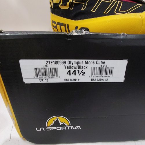 UNISEX LA SPORTIVA OLYMPUS MONS CUBE HIGH ALTITUDE MOUNTAINEERING BOOT - MENS: 11 WOMENS: 12 - YELLOW / BLACK (MODEL: 21F100999) image 3