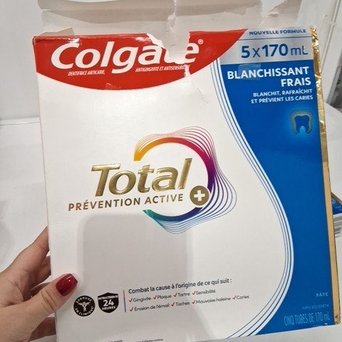 5PK COLGATE TOTAL ACTIVE PREVENTION TOOTHPASTE - FRESH WHITENING - 170ML/EACH image 4