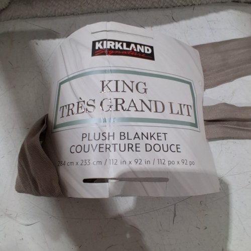 KIRKLAND PLUSH BLANKET - KING, 112" X 92" - CREAM image 2