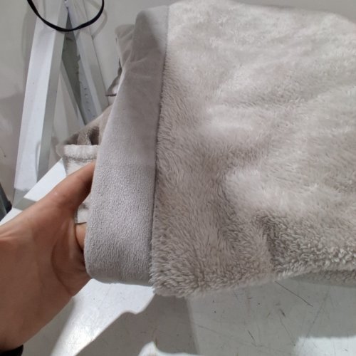 KIRKLAND PLUSH BLANKET - KING, 112" X 92" - CREAM image 4