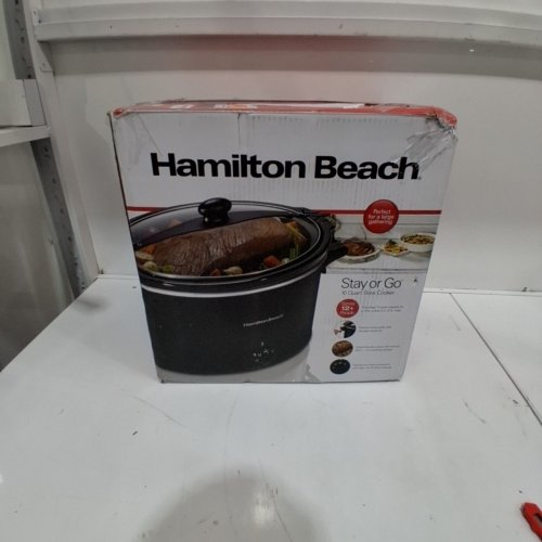 Hamilton Beach Extra Large Stay-or-Go Slow Cooker - 10Qt Capacity - Black (MODEL: 33195G) image 5