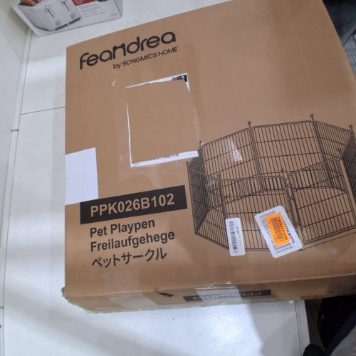 FEANDREA 8-PANEL FOLDING PET PLAYPEN - 14" X 24"/EACH - BLACK (MODEL: PPK026B102) image 2