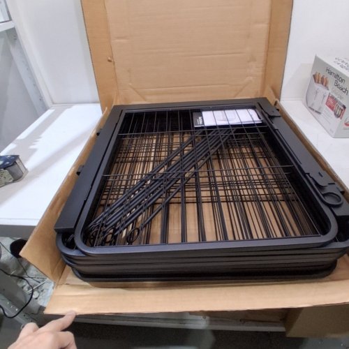 FEANDREA 8-PANEL FOLDING PET PLAYPEN - 14" X 24"/EACH - BLACK (MODEL: PPK026B102) image 3
