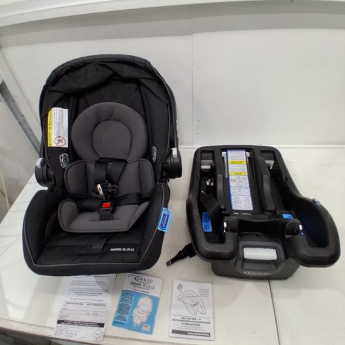 GRACO SNUGRIDE 35 LITE LX INFANT CAR SEAT - 4-35LBS CAPACITY - GOTHAM FASHION BLACK/GREY (MODEL: 2143034) image 3