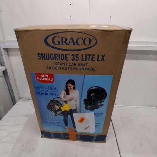 GRACO SNUGRIDE 35 LITE LX INFANT CAR SEAT - 4-35LBS CAPACITY - GOTHAM FASHION BLACK/GREY (MODEL: 2143034) image 5