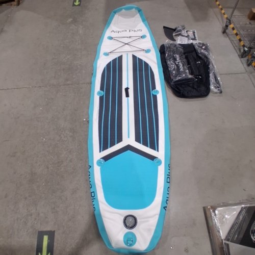 AQUA PLUS 10FT 6" X 33" X 6" STAND UP INFLATABLE PADDLE BOARD, GRAFFITI GREY image 2