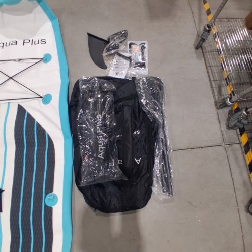 AQUA PLUS 10FT 6" X 33" X 6" STAND UP INFLATABLE PADDLE BOARD, GRAFFITI GREY image 3