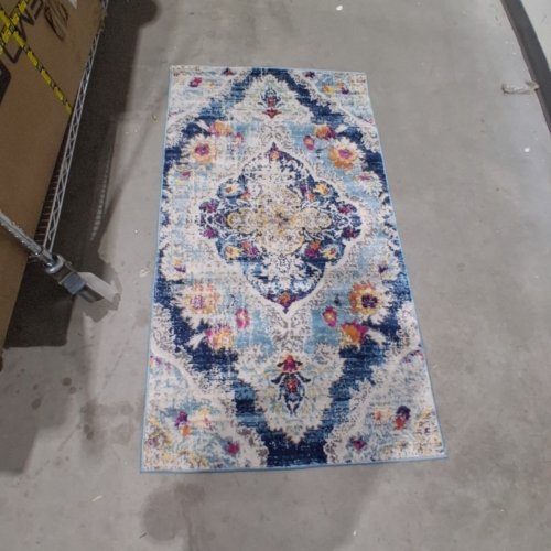 FLORAL MEDALLION AREA RUG - MULTICOLOR - 2FT X 3FT image 2