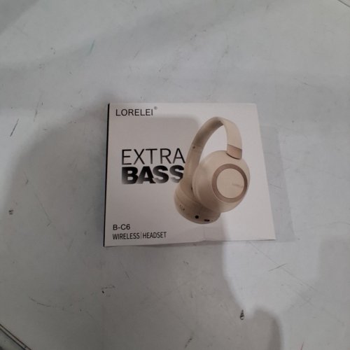 LORELEI B-C6 WIRELESS BLUETOOTH OVER EAR HEADPHONES 50H PLAYTIME - GREY / PINK (MODEL:B-C6) image 5