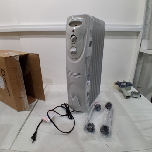 PELONIS OIL FILLED RADIANT SPACE HEATER - 1500W, 120 V - OFF-WHITE (MODEL: PHO15A2AGW) image 3
