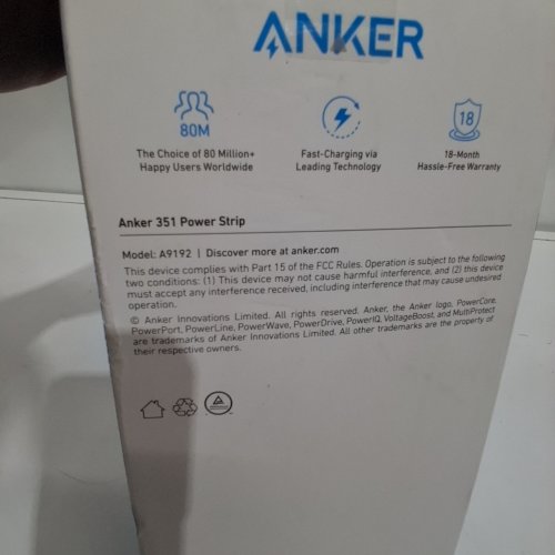 ANKER SERIES 3 351 POWER STRIP-WITH 12 OUTLETS, 1 USB C & 2 USB A PORTS- 5FT- BLACK (MODEL: A9192) image 2
