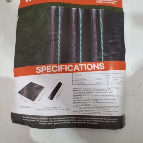 PREMIUM WEED BARRIER, HEAVY DUTY FABRIC PLANT BARRIER - 6FT X 300FT - BLACK (MODEL: 6*300FT70) image 3