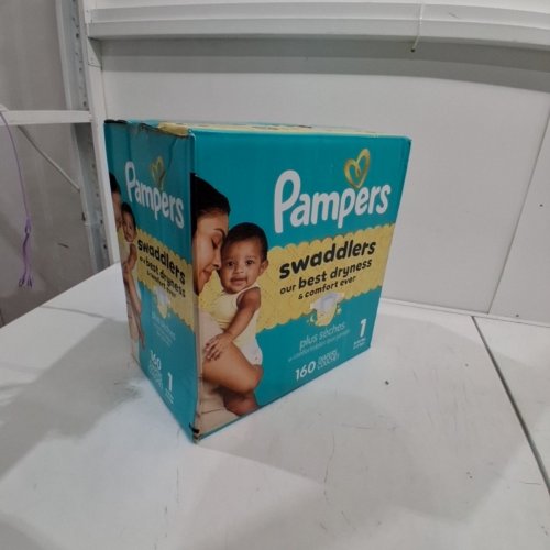 160PK PAMPERS SWADDLERS BEST DRYNESS DISPOSABLE DIAPERS - SIZE 1(8-14LB) image 2