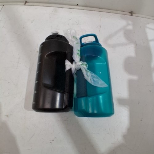 2PK ZULU JUGG ASSORTED SPORTS WATER BOTTLES - 64 OZ - BLACK AND TEAL image 2