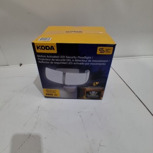 KODA MOTION-ACTIVATED LED SECURITY FLOOD LIGHT - 4800LM - WHITE (MODEL: 1938035/LM030878) image 4