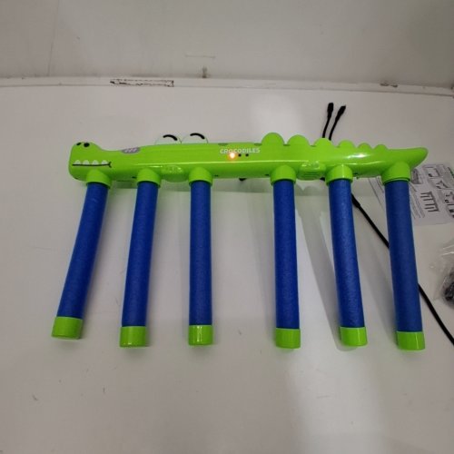 HANDHELD PUZZLE STICK REFLEX REACTION TIME GAME WITH REMOTE CONTROL - 1-2 PLAYERS - GREEN CROCODILE image 2