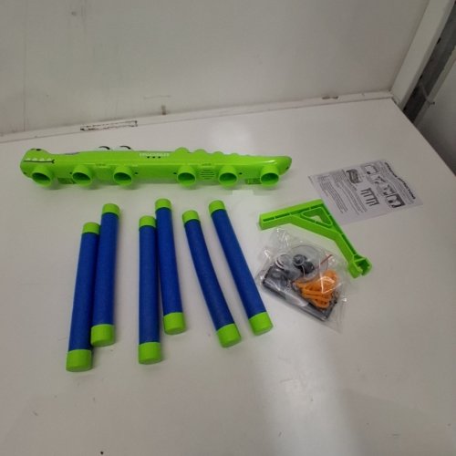 HANDHELD PUZZLE STICK REFLEX REACTION TIME GAME WITH REMOTE CONTROL - 1-2 PLAYERS - GREEN CROCODILE image 3