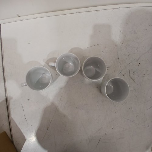 4PK AMAZON BASICS PORCELAIN COFFEE MUG SET - 12 OZ - WHITE image 3