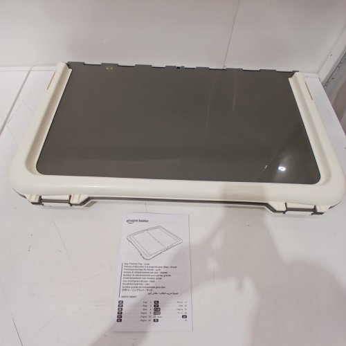AMAZON BASICS DOG TRAINING PAD TRAY WITH SECURED LATCHES - 28" X 34" - LARGE - WHITE/CHARCOAL GREY (MODEL: TFPT-L) image 3