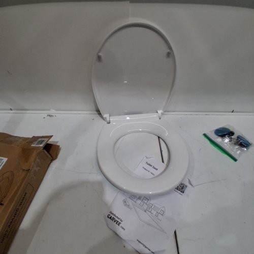 GARVEE ROUND TOILET SEAT WITH SOFT CLOSE - 14.5" X 16" - WHITE - (MODEL: PHO-16EX3QUX) image 2