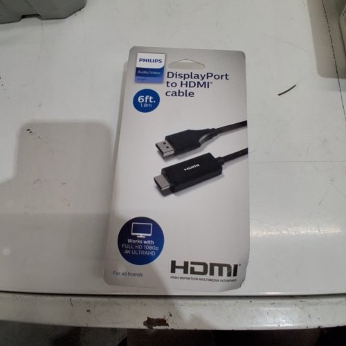 PHILIPS DISPLAYPORT TO HDMI CABLE - SUPPORTS UP TO 4K UHD - 6FT - BLACK (MODEL: SWV9216G/27) image 2