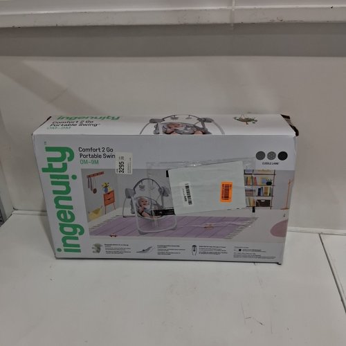 INGENUITY COMFORT-2-GO BATTERY POWERED COMPACT SPEED PROTABLE 6-SPEED BABY SWING WITH SOUND - 20LBS MAX - MULTICOLOR image 5