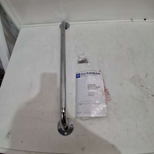 MEDLINE GUARDIAN KNURLED GRAB BAR FOR SHOWER & BATHTUB - 24” - CHROME image 2