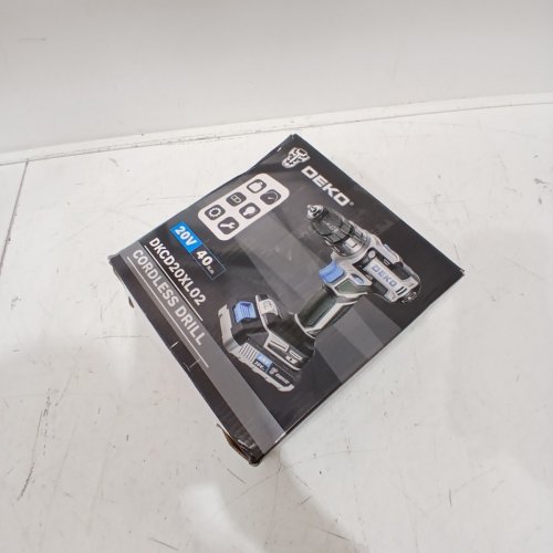 DEKOPRO ELECTRIC CORDLESS POWER DRILL WITH BITS - 20V - BLUE/GREY (MODEL: DKCD20XL02G) image 4