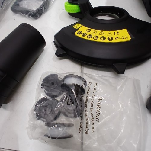 2PC STEELITE GRASS TRIMMER & BLOWER COMBO SET with batteries & charger- 20 V, 2.0 AH - BLACK / GREEN (MODEL: DG307) image 5