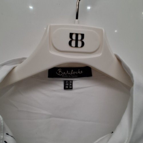 WOMEN'S BARILOCHE ZIP-UP SHIRT - SMALL/MEDIUM - 38 - WHITE / BLUE STRIPES (STYLE: DUNYA) image 6