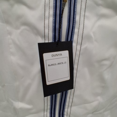 WOMEN'S BARILOCHE ZIP-UP SHIRT - SMALL/MEDIUM - 38 - WHITE / BLUE STRIPES (STYLE: DUNYA) image 7