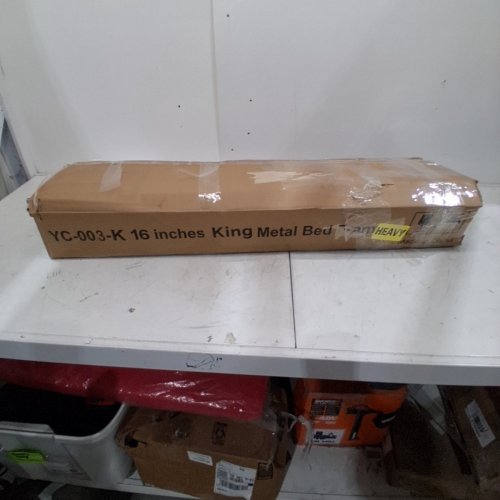 DUMMUP HEAVY DUTY METAL PLATFORM NO BOX SPRING NEEDED BED FRAME - KING - 16" HIGH - BLACK (MODEL: YC-003-K) image 4