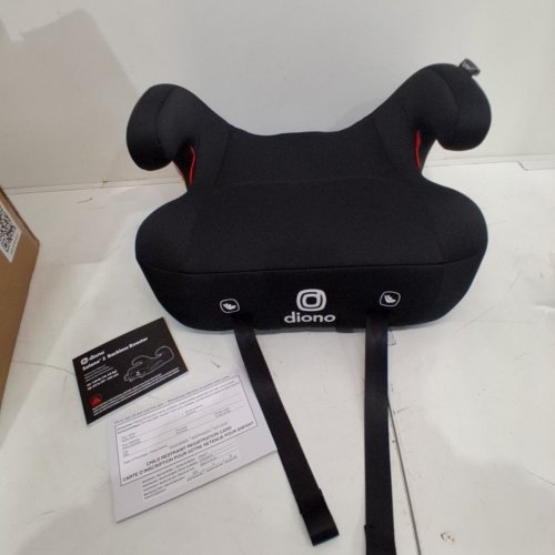DIONO SOLANA 2 LATCH BACKLESS BOOSTER CAR SEAT WITH CUPHOLDERS AND REMOVABLE WASHABLE COVER - FOR KIDS 40-120LBS - CHARCOAL BLACK (MODEL: 32100-NA-01) image 3