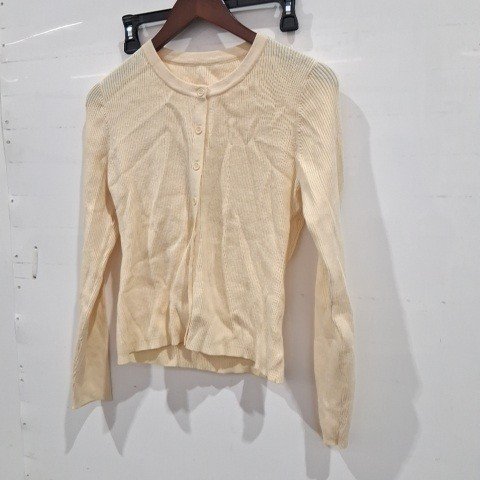 WOMEN'S KNIT CARDIGAN SWEATER - MEDIUM - YELLOW image 2