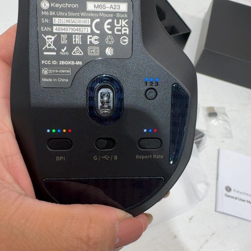 KEYCHRON BLUETOOTH SILENT WIRELESS GAMING MOUSE - 8000 HZ - 30K DPI/750 IPS - BLACK(MODEL: M6S-A23) image 2