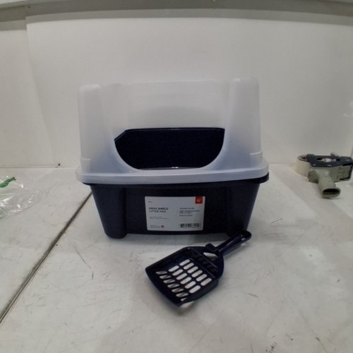 IRIS LARGE HIGH-SHIELD LITTER PAN WITH SCOOP NAVY image 2