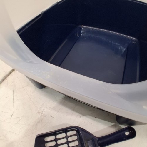 IRIS LARGE HIGH-SHIELD LITTER PAN WITH SCOOP NAVY image 3