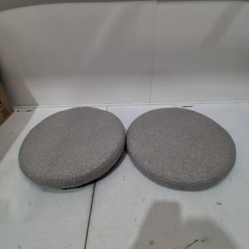 2PK ROUND STOOL CUSHION REPLACEMENTS - 16" - GREY image 3