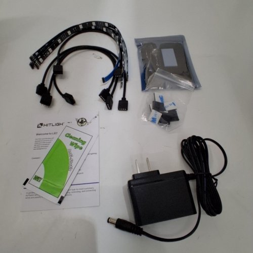 4PK HITLIGHTS MULTICOLOR REMOTE CONTROL LED CABINET STRIP LIGHTS - 1FT EACH - MULTICOLOR (MODEL: L1012V-MC1-0430-ECLBK) image 2