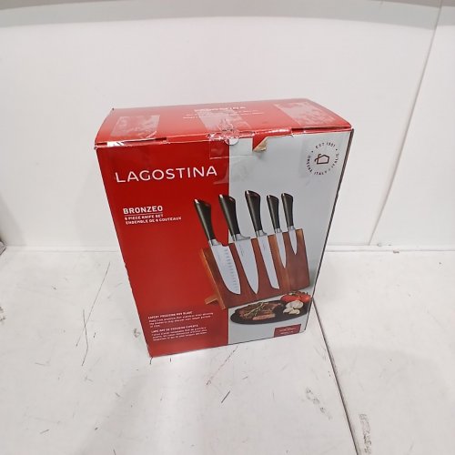 6PC LAGOSTINA MOV STAINLESS STEEL KNIFE SET - BRONZE /BLACK image 6