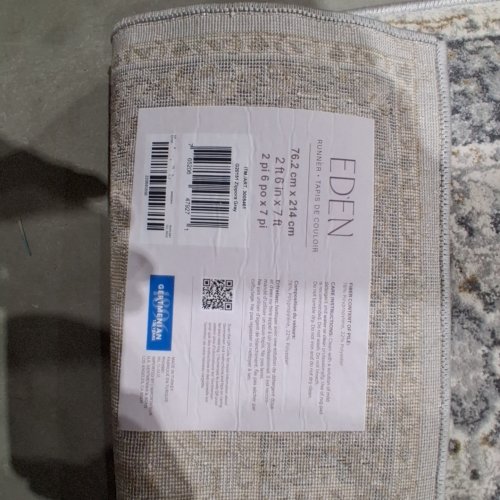 EDEN PATTERNED RUG RUNNER - 2FT 6" X 7FT - GRAY (STYLE: G20151 ZIPPORAH) image 2