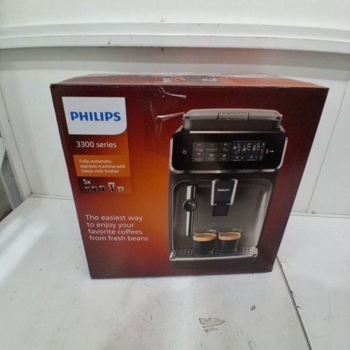 PHILIPS LATTEGO 3300 SERIES FULLY AUTOMATIC ESPRESSO MACHINE WITH BUILT-IN GRINDER AND MILK FROTHER - BLACK (MODEL: EP3326/50) image 6