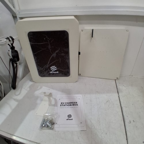 UFIXED **CASE ONLY** WEATHERPROOF EV CHARGER STATION BOX WITH LOCK & VIEWING WINDOW - COMPATIBLE WITH TESLA WALL CONNECTOR & WALLBOX PULSAR PLUS - WHITE (MODEL: 02-EV CHARGER BOX-WHITE) image 3