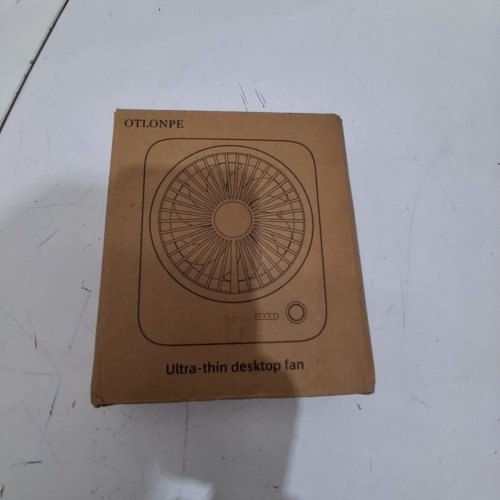 OTLONPE PORTABLE RECHARGEABLE SLIM DESK FAN - 5.7" X 6.5" - WHITE (MODEL: S-F16B) image 7
