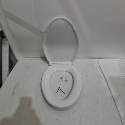 ELONGATED TOILET SEAT - FITS BOWLS 18 5/8" - CREAM WHITE - image 2