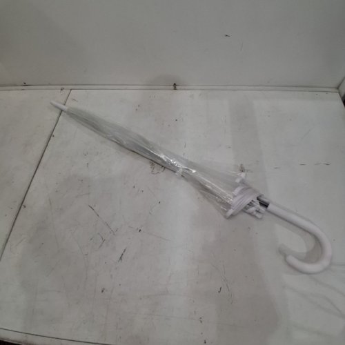WINDPROOF J HOOK LARGE STICK UMBRELLA - 37" - CLEAR image 2