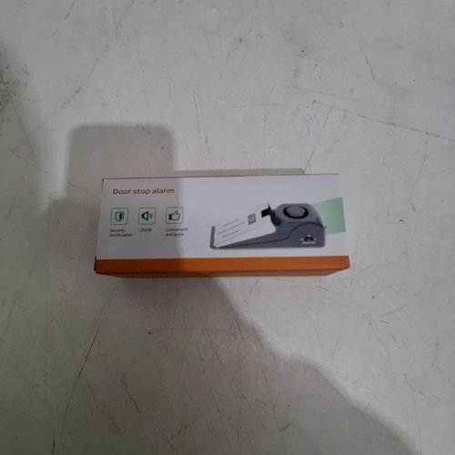 PORTABLE WEDGE ADJUSTABLE TRAVEL DOOR STOP SAFETY ALARM - 120DB - 9 V - WHITE image 4