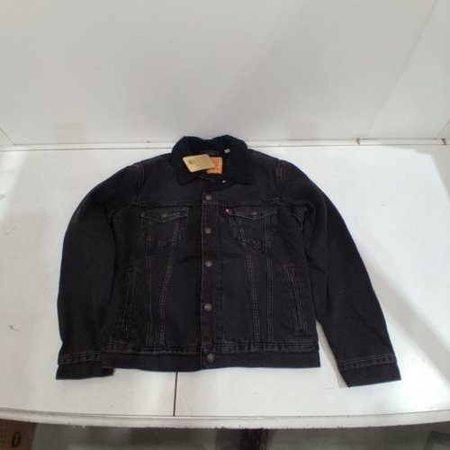 MEN'S LEVI'S SHERPA TRUCKER JACKET - SMALL - BLACK image 3